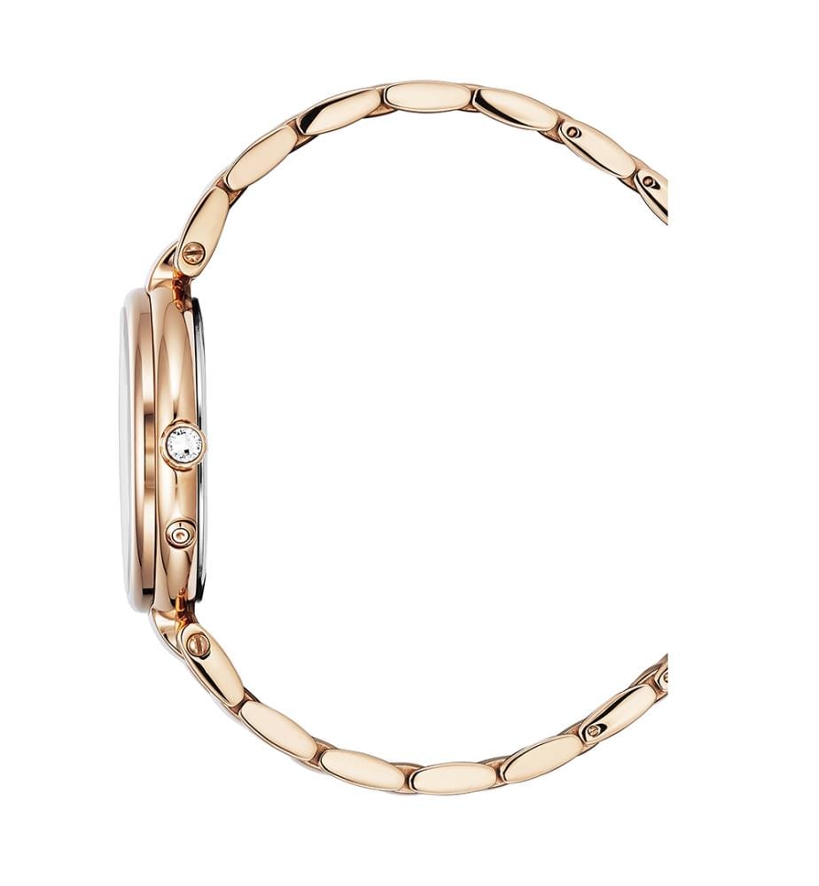 Uhr Weisses Perlmutt-Zifferblatt, Armband und Gehäuse aus Roségold - 36mm