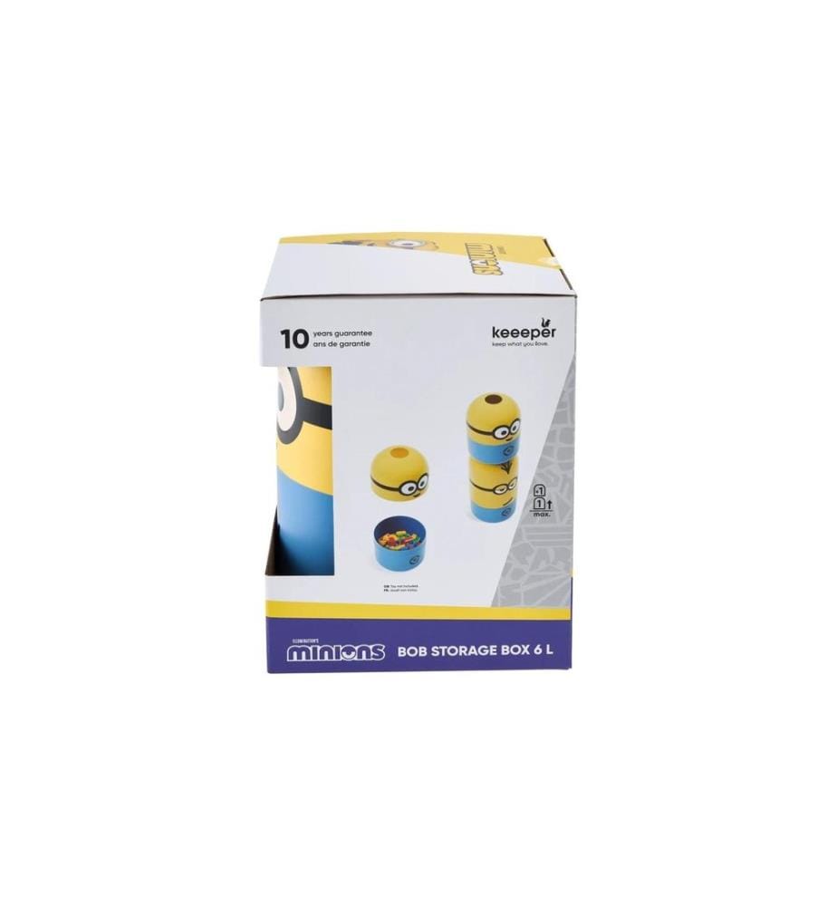 keeeper Bob les Minions Rond Plastique Bleu Jaune 6 l