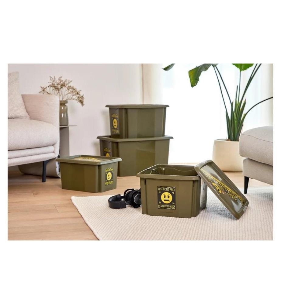 keeeper Karolina Emoji Danger PP vert olive 45 l 40 x 55.5 x 30 cm