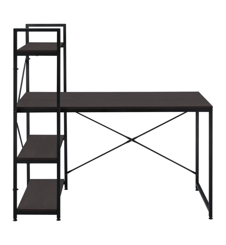 Schreibtisch Stavanger 122x120x64 cm mit Regal 4 Flächen Metall