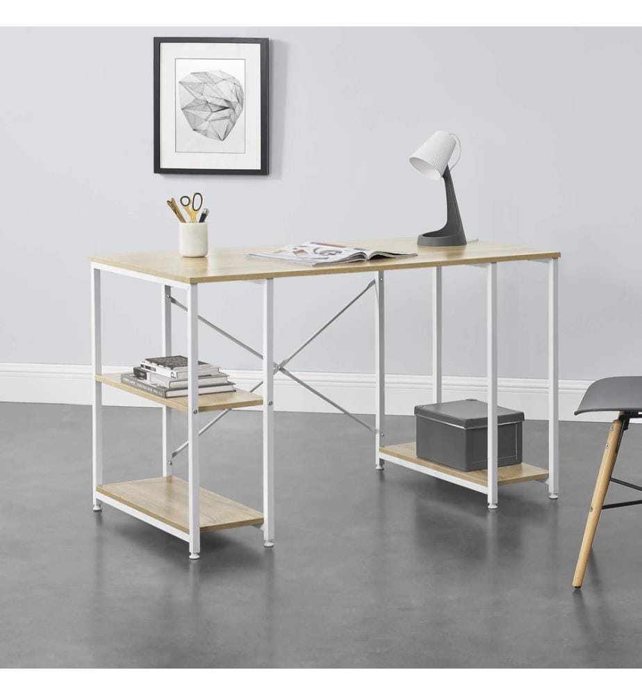Schreibtisch Aarhus 75x120x60 cm mit 3 Ablagen