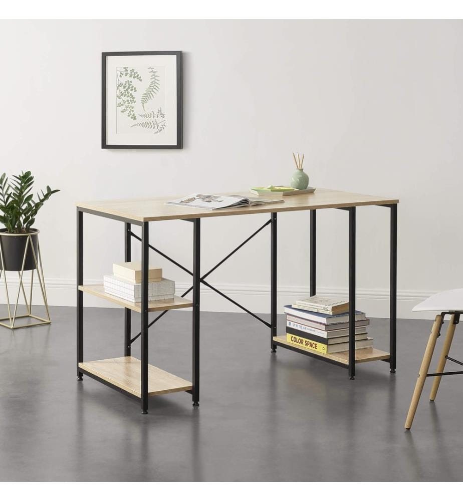 Schreibtisch Aarhus 75x120x60 cm mit 3 Ablagen
