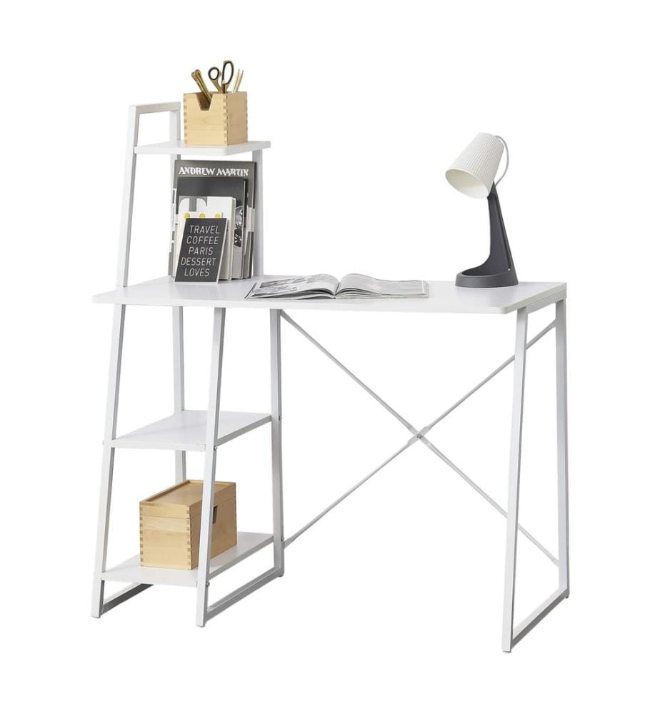 Schreibtisch Aalborg 117x102x50 cm mit Regal 4 Flächen