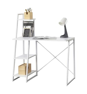Schreibtisch Aalborg 117x102x50 cm mit Regal 4 Flächen