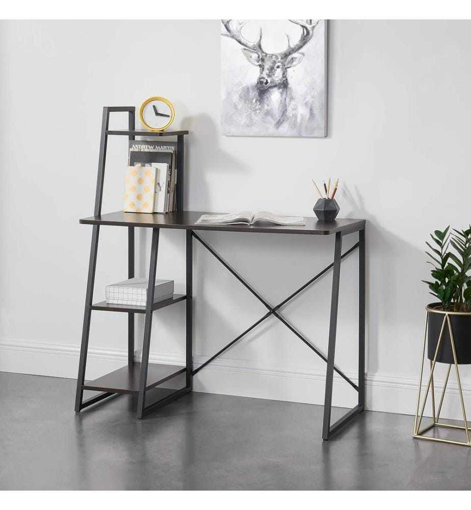 Schreibtisch Aalborg 117x102x50 cm mit Regal 4 Flächen