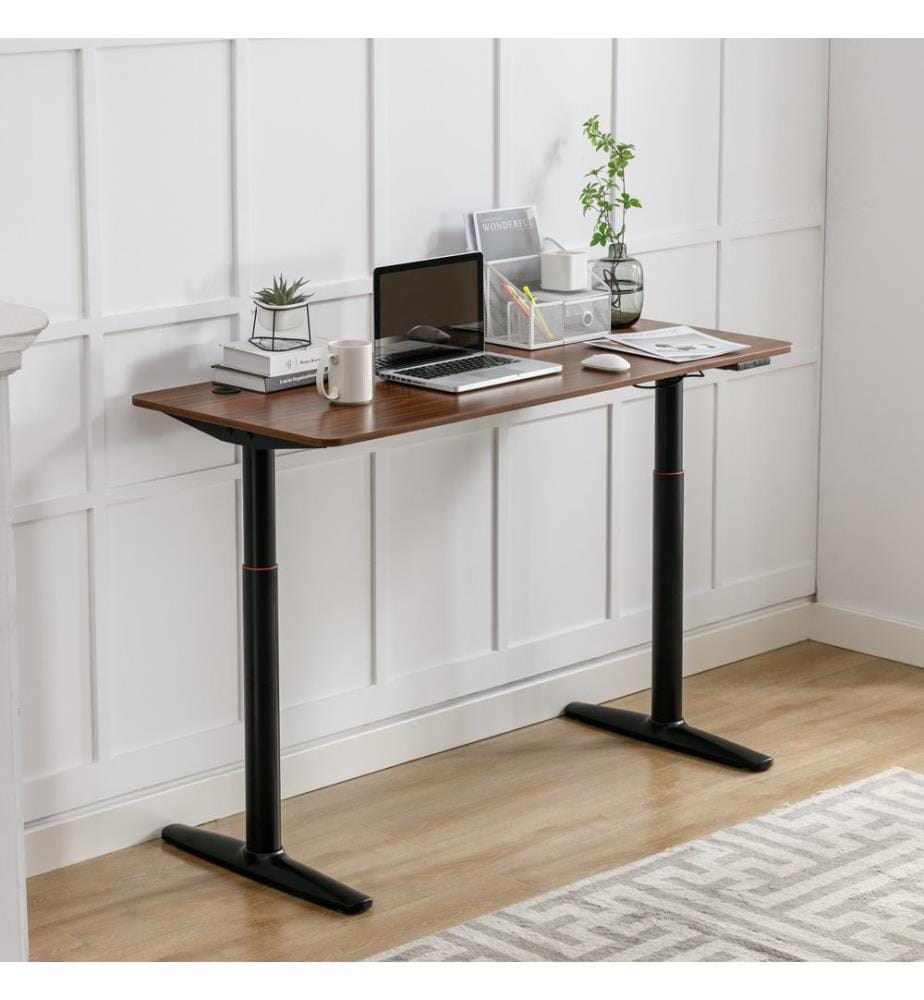 Scrivania in piedi Arogno, tavolo regolabile in altezza elettricamente, 140x60 cm