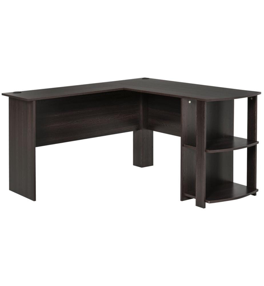 Scrivania angolare 136x130x72 cm con 2 ripiani