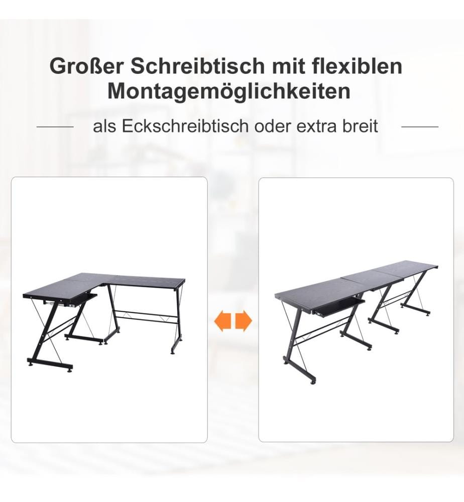 Schreibtisch Flexible Eck-Schreibtisch 210x50x73.5 cm