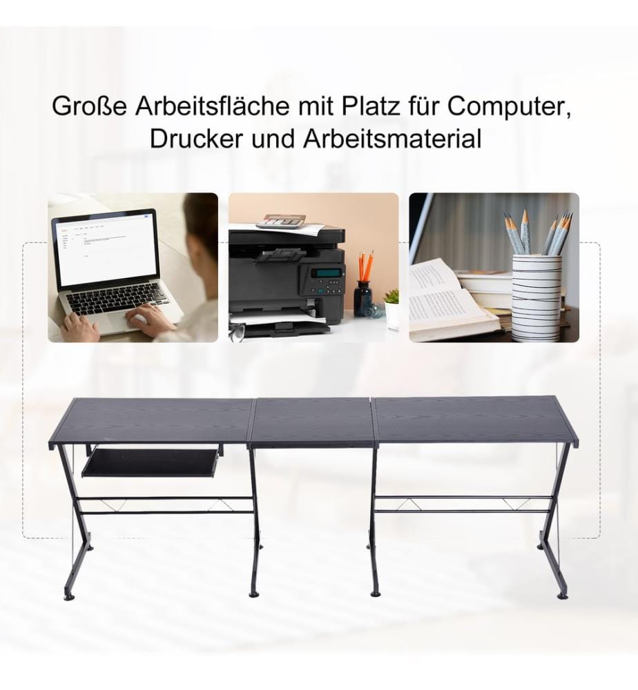 Schreibtisch Flexible Eck-Schreibtisch 210x50x73.5 cm