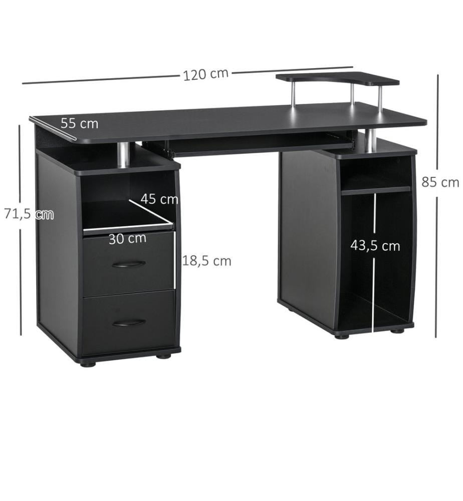 Scrivania per computer 120x55x85 cm