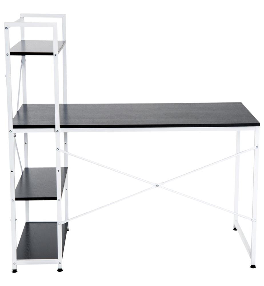 Scrivania, tavolo per computer, tavolo da lavoro con mensola 120x64x121 cm