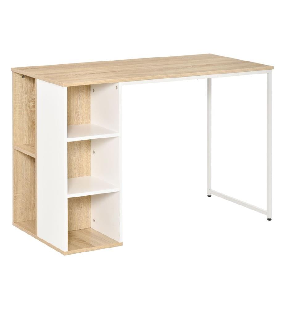 Scrivania con libreria e supporto per computer 115 x 55 x 75 cm