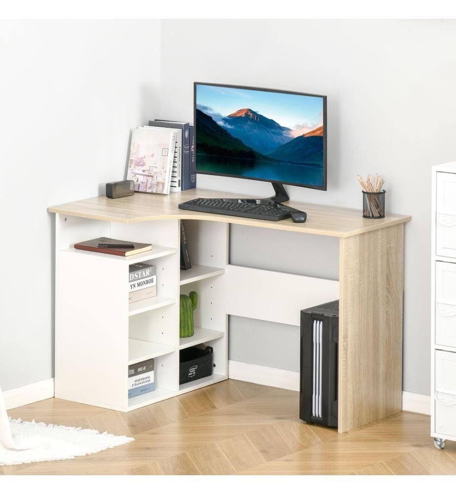 Combinazione angolare per scrivania da computer 120x70x75 cm