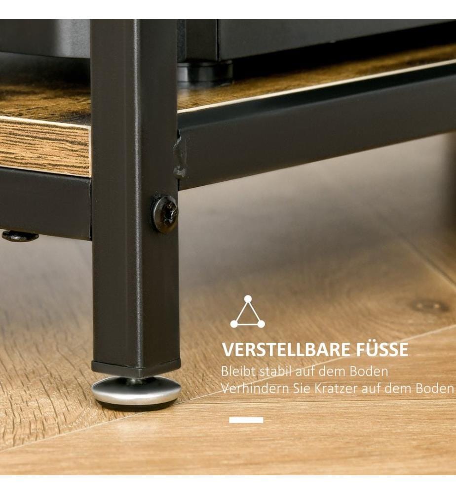 Computertisch Schreibtisch mit Ablagen 120x60x75 cm