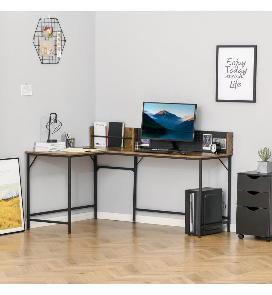 Scrivania angolare, scrivania per computer, 165x110x95 cm