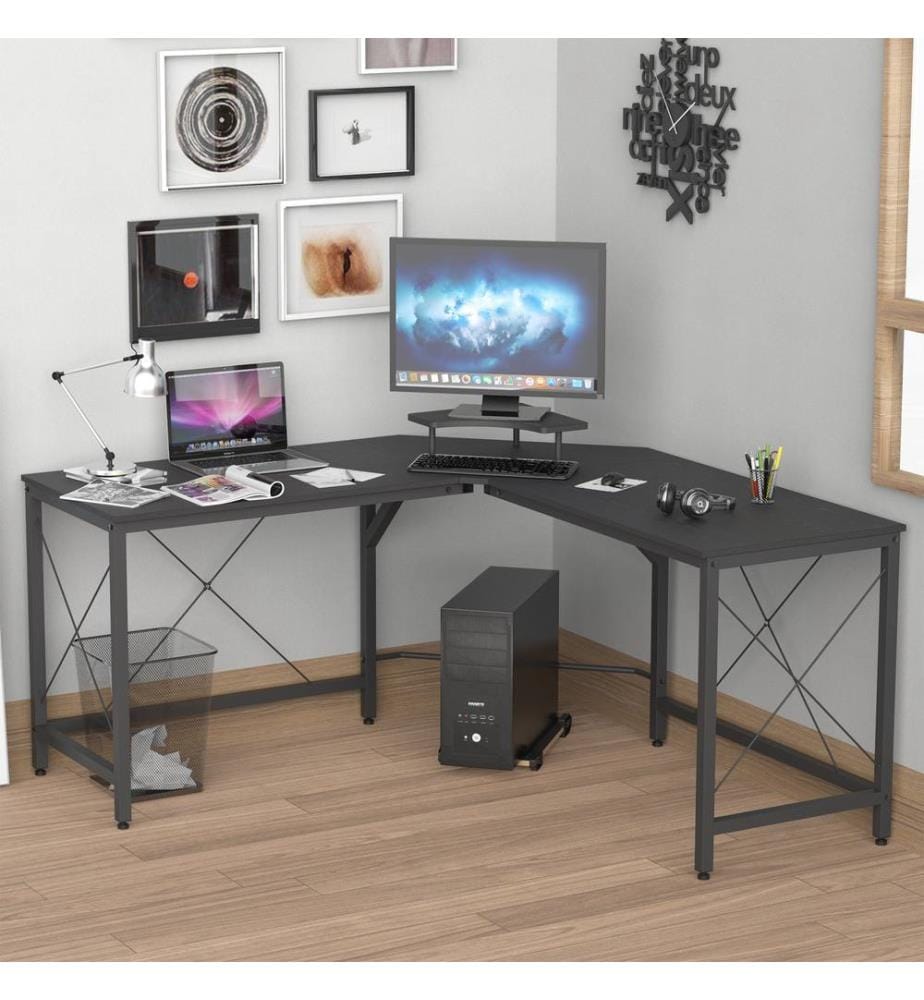 Scrivania per computer, scrivania angolare a forma di L, 150x150x76 cm