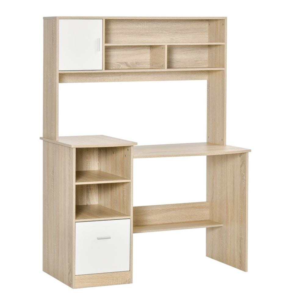 Scrivania per computer con libreria 120x60x160 cm