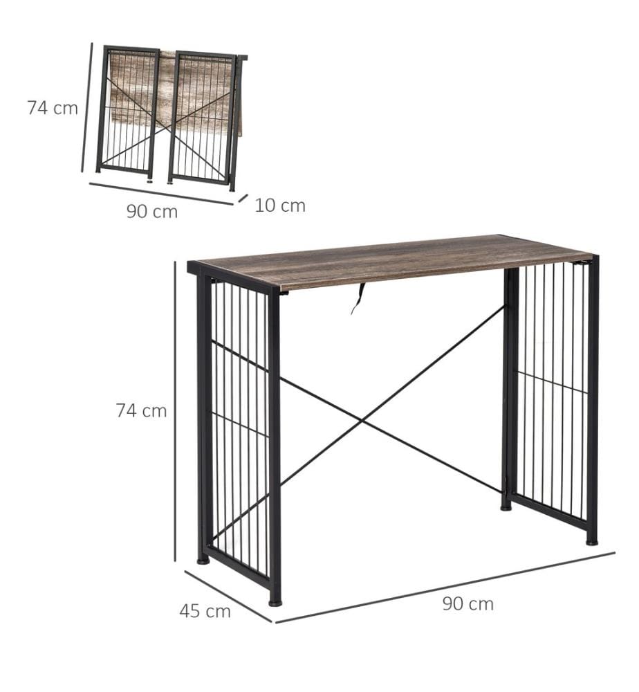Scrivania con struttura in metallo 90x45x74 cm