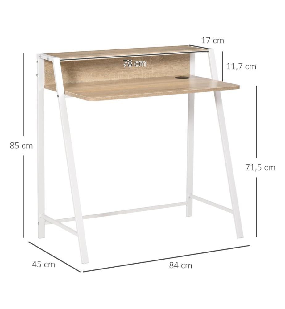 Schreibtisch Computertisch Bürotisch mit Ablagefach 84x45x85 cm