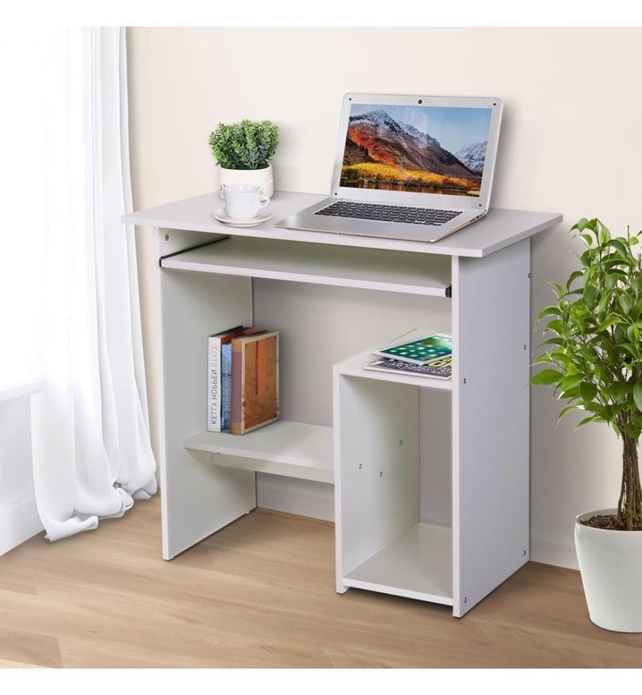 Scrivania per computer, scrivania per PC, nera, 80x45x75 cm