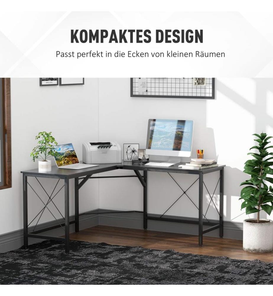 Computertisch L-Form Eck-Schreibtisch 150x150x76 cm