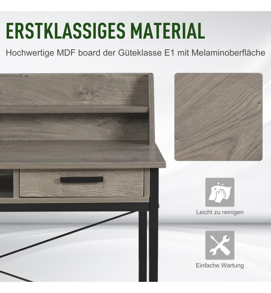 Schreibtisch mit Regal Schublade Computertisch 106x53x95 cm
