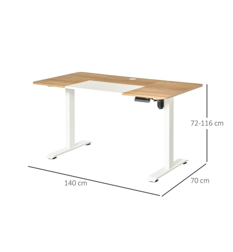 Stehpult Elektrischer Schreibtisch Natur 140x70x116 cm