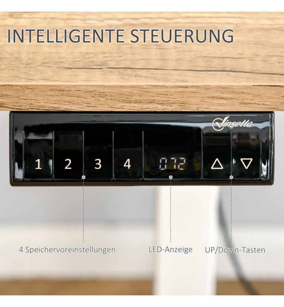 Stehpult Elektrischer Schreibtisch Natur 140x70x116 cm