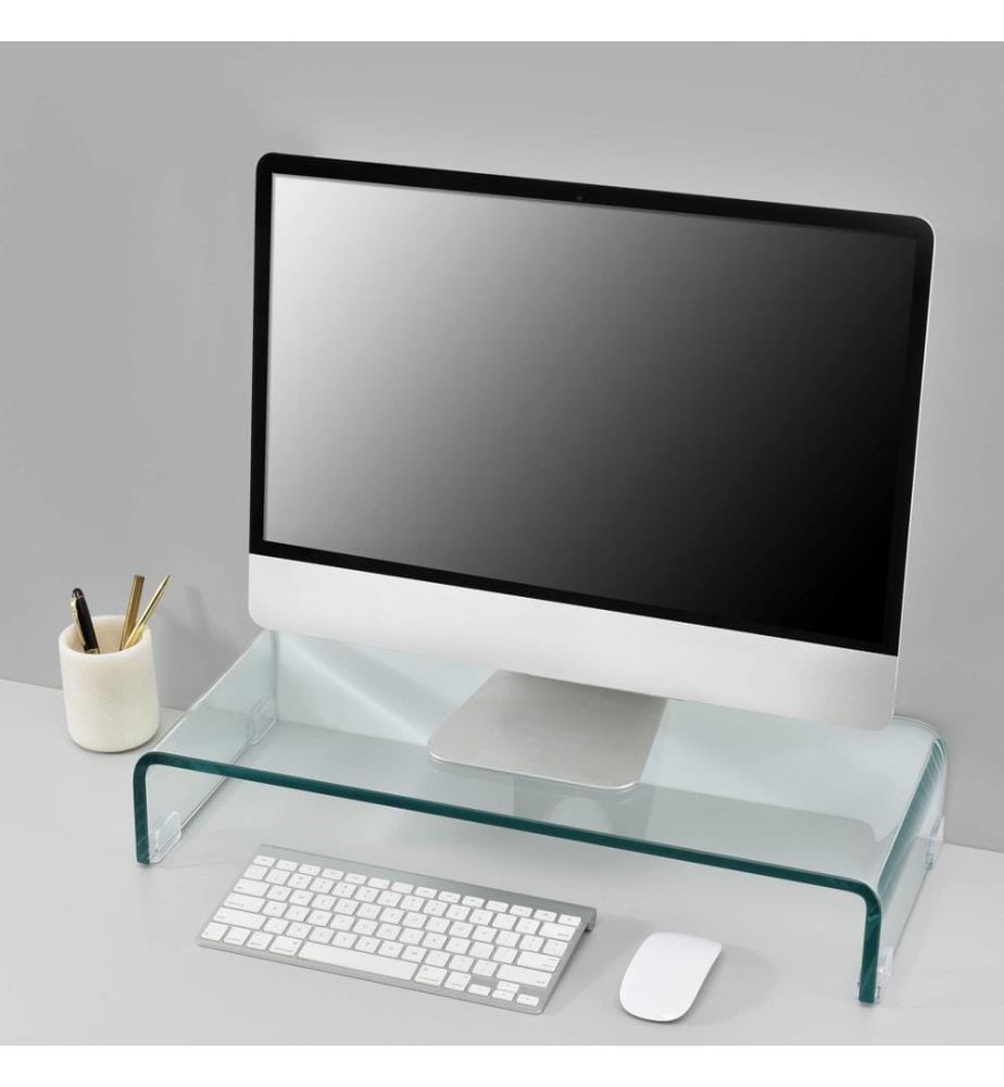 Monitorerhöhung Pretoria 40x25x11 cm Glas Transparent