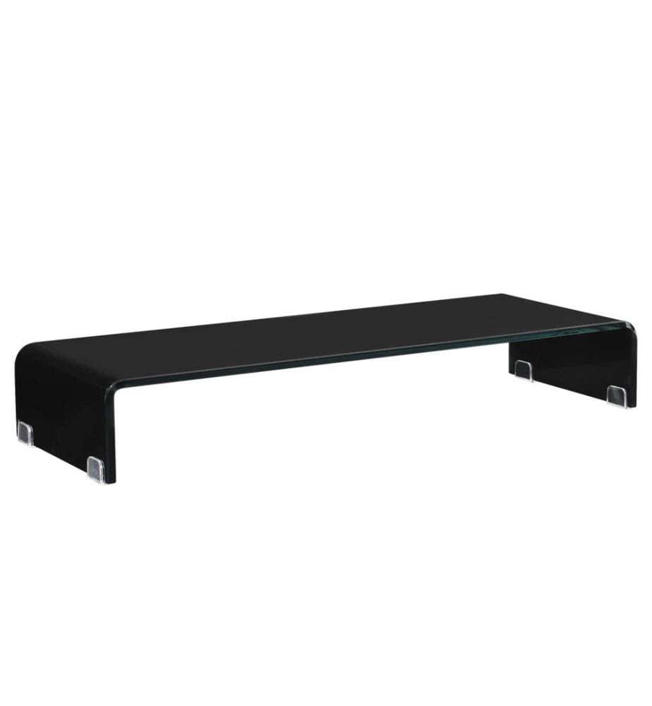 Monitorerhöhung Pretoria 90x30x13 cm Glas Schwarz