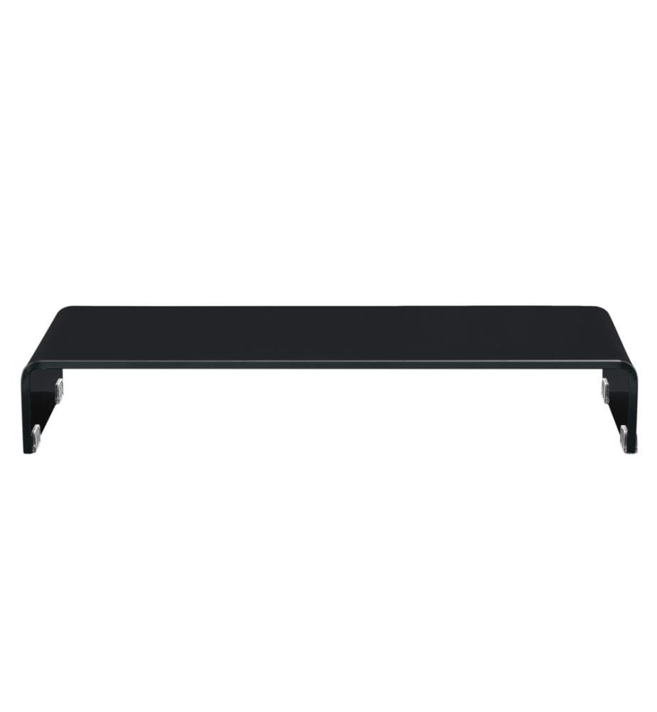 Monitorerhöhung Pretoria 120x30x13 cm Glas Schwarz