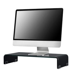 Monitorerhöhung Pretoria 60x25x11 cm Glas Schwarz