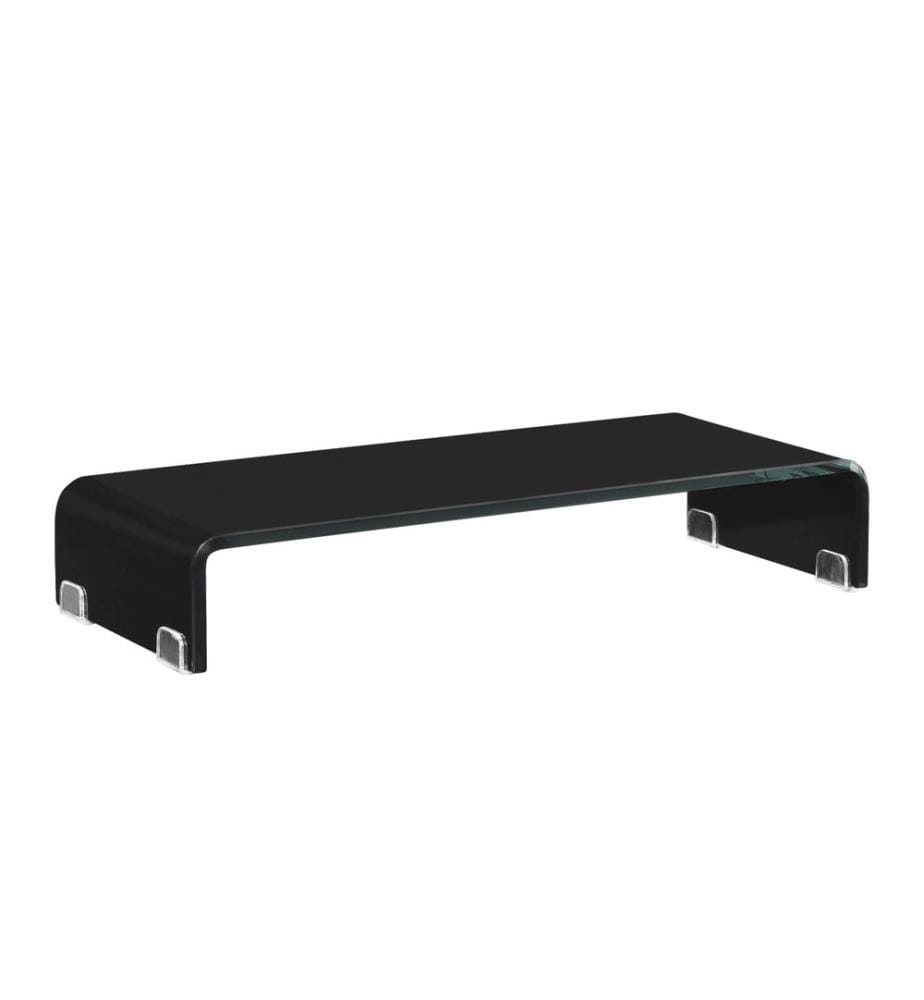 Monitorerhöhung Pretoria 60x25x11 cm Glas Schwarz