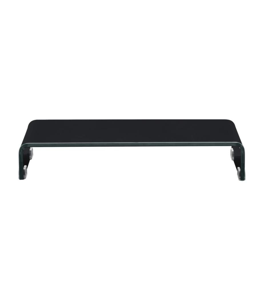 Monitorerhöhung Pretoria 60x25x11 cm Glas Schwarz