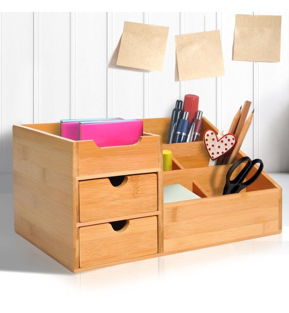 Schreibtisch Organizer Regal mit 2 Schubladen