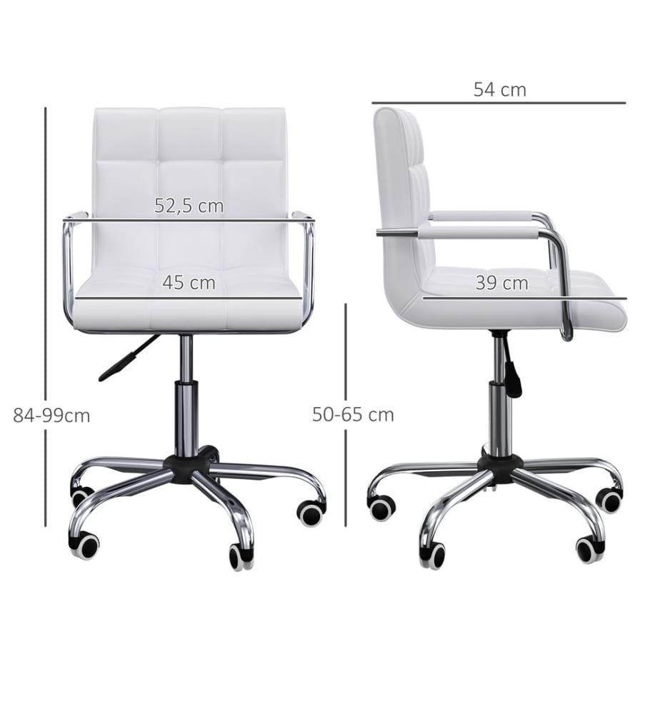 Bürostuhl Drehstuhl Kosmetikhocker Rollhocker Weiss