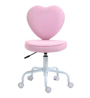 Bürostuhl Herzform Stoffbezug rosa