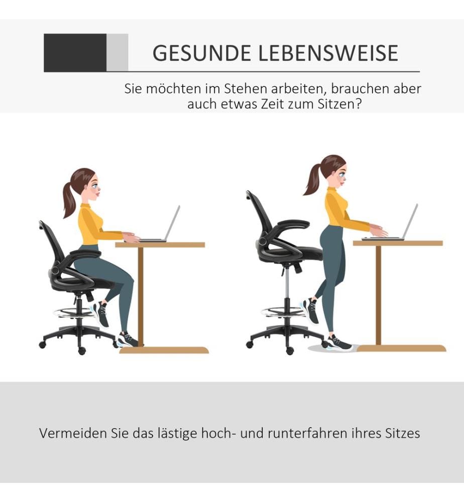 Schreibtischstuhl ergonomischer Bürostuhl Drehstuhl 360° Mesh