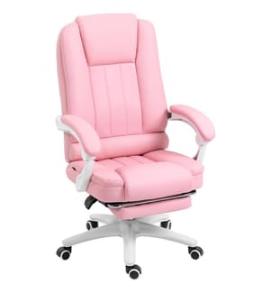 Bürostuhl Schreibtischstuhl Drehstuhl mit Fussstütze Rosa