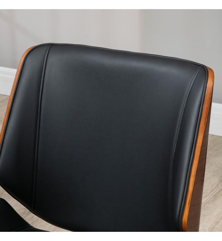 Bürostuhl mit Wippfunktion Ergonomischer Computerstuhl Schwarz