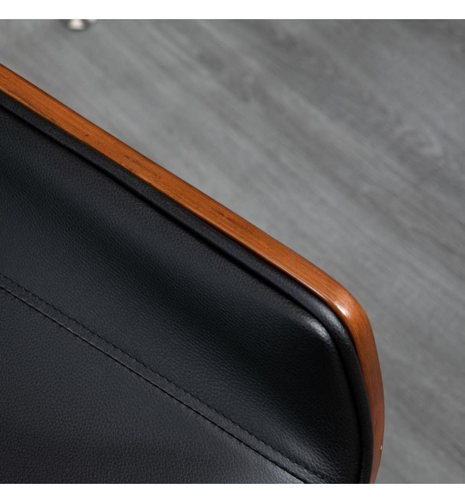 Bürostuhl mit Wippfunktion Ergonomischer Computerstuhl Schwarz