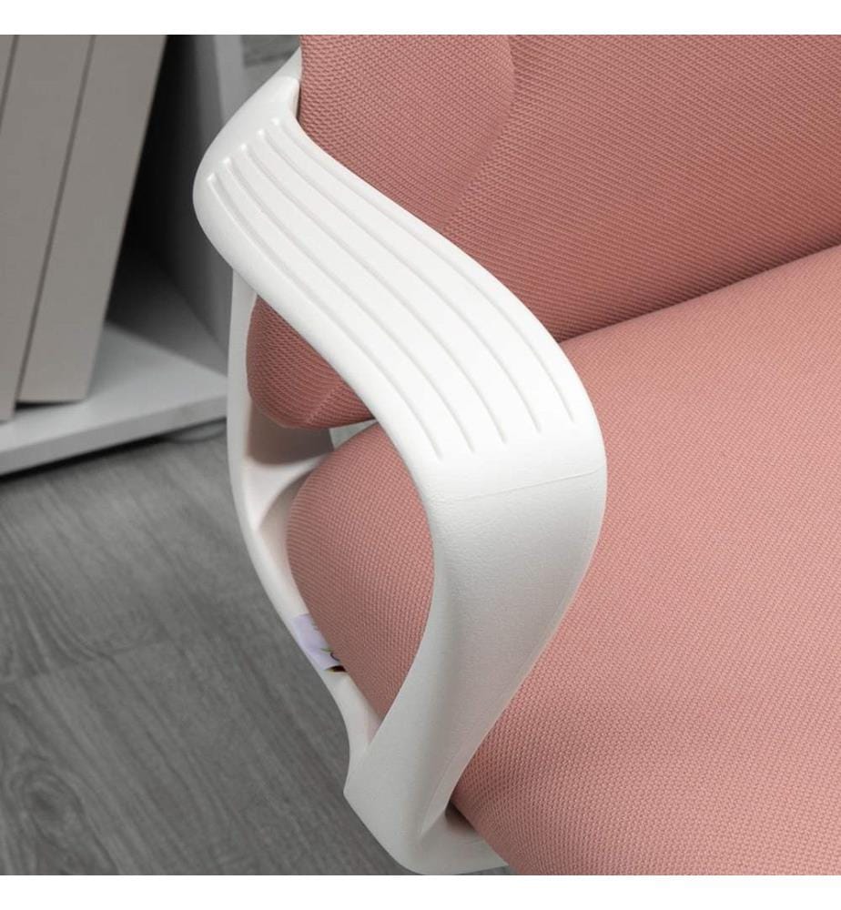 Sedia da ufficio con funzione oscillante, regolabile in altezza, rosa