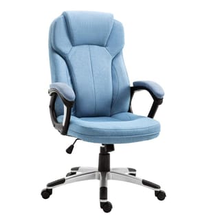 Bürostuhl Wippfunktion mit Kopfstütze ergonomisch Hellblau