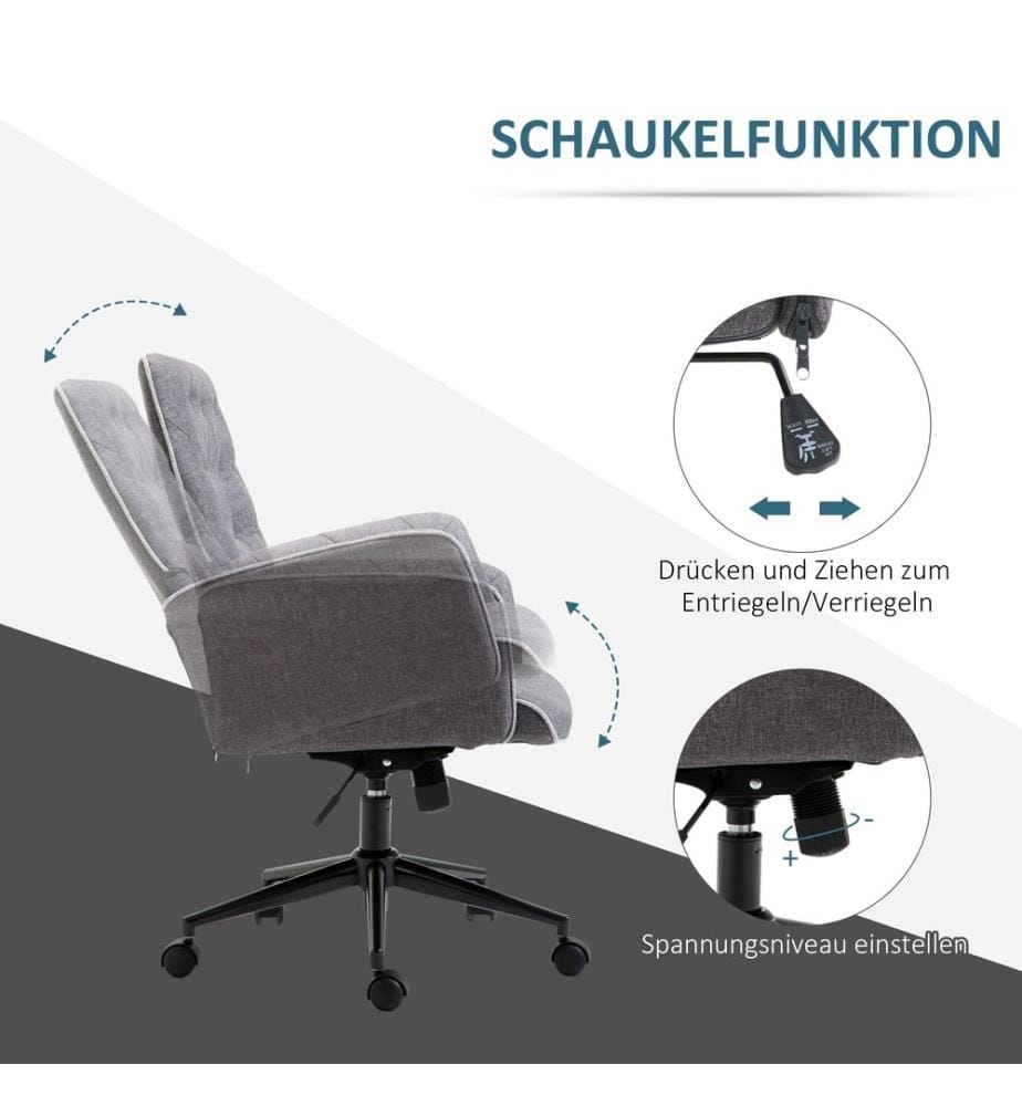 Sedia da ufficio con funzione oscillante per l'home office