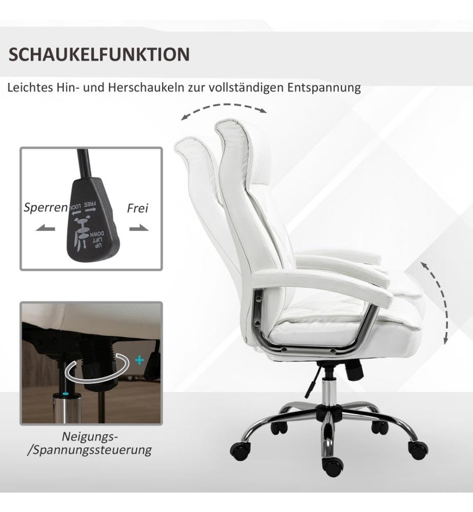 Bürostuhl  ergonomisch mit Wippenfunktion Rautenmuster