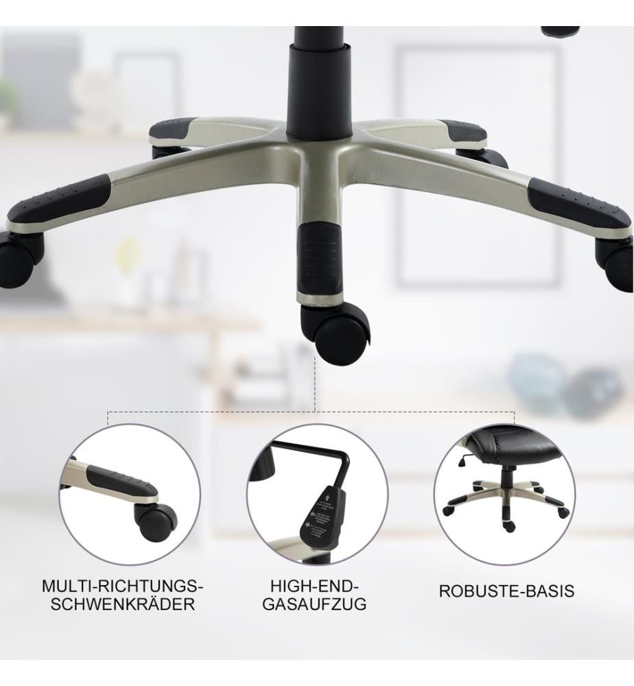 Sedia da ufficio con funzione oscillante e schienale alto ergonomico