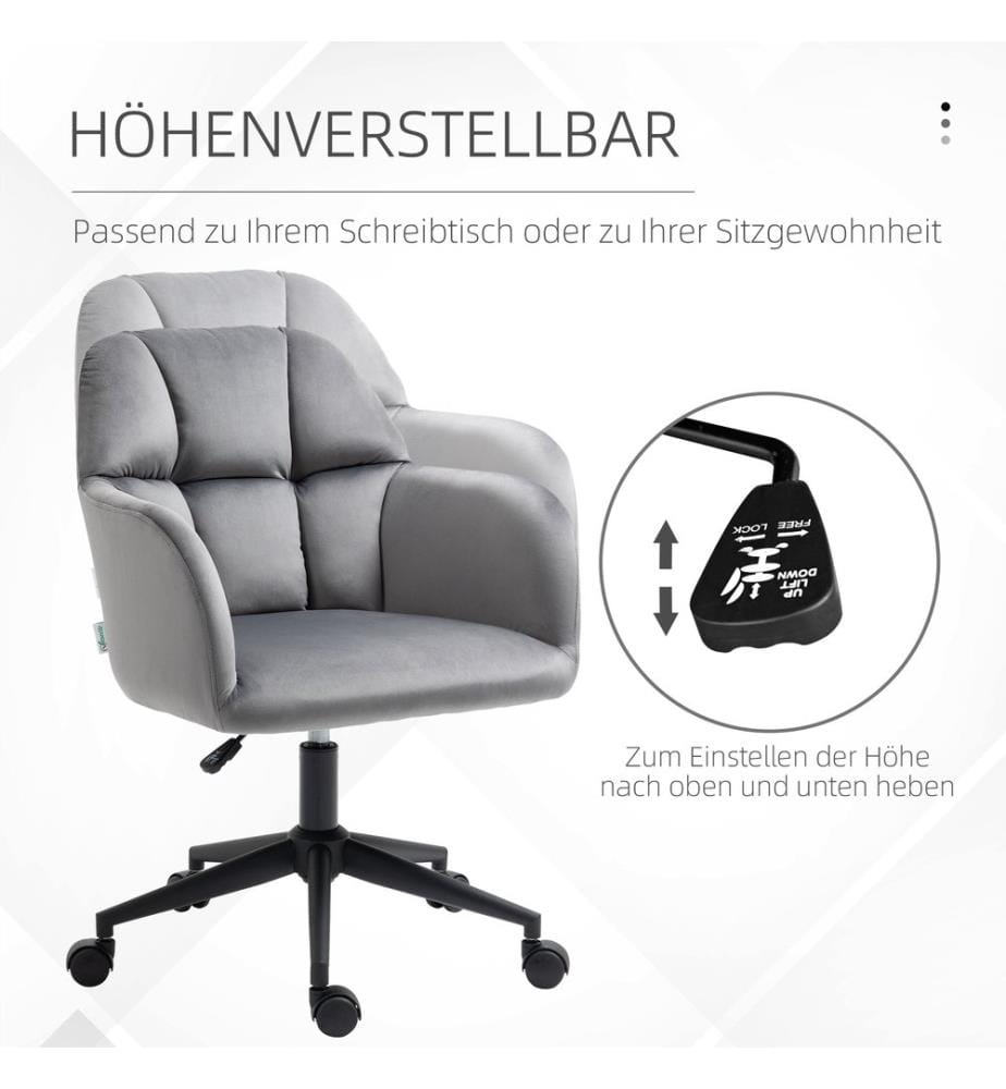 Sedia da ufficio moderna grigia