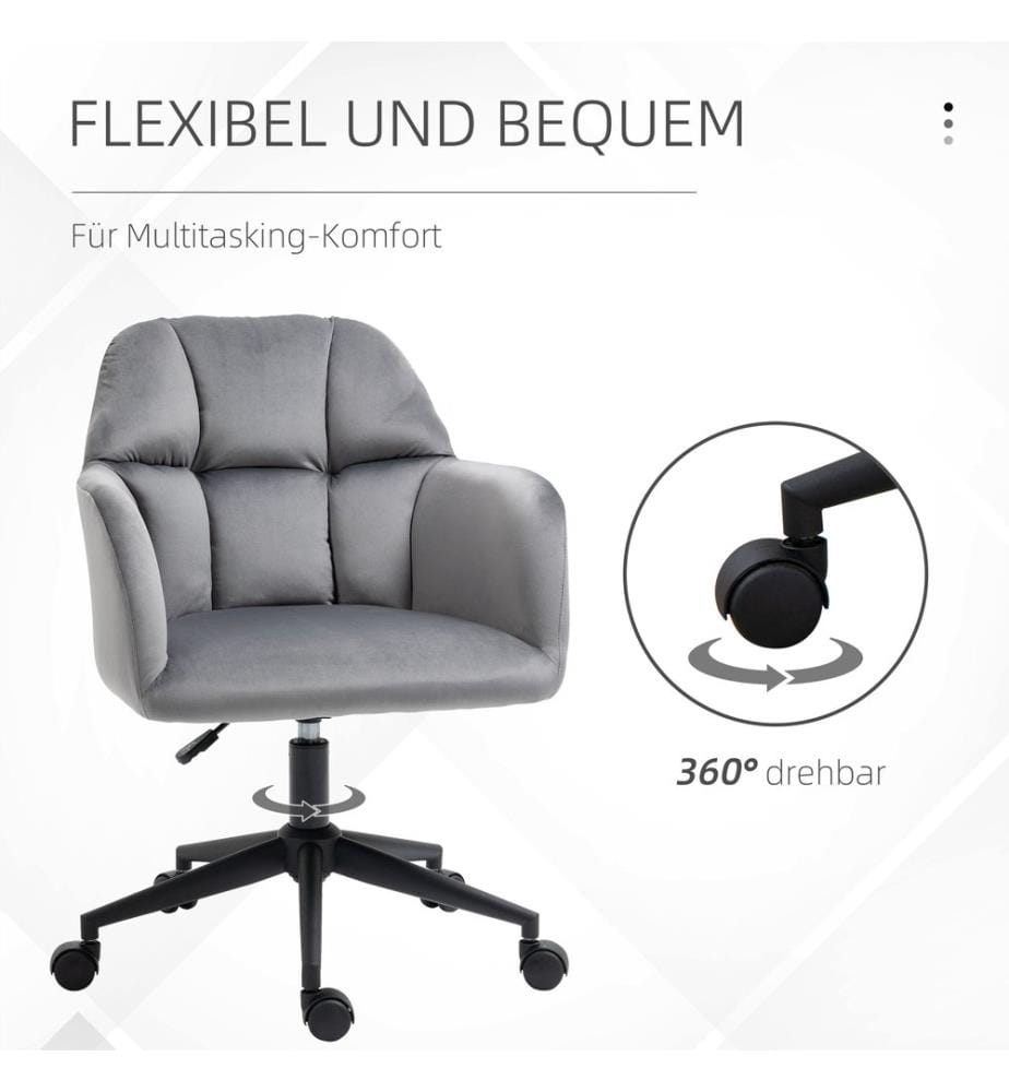 Sedia da ufficio moderna grigia