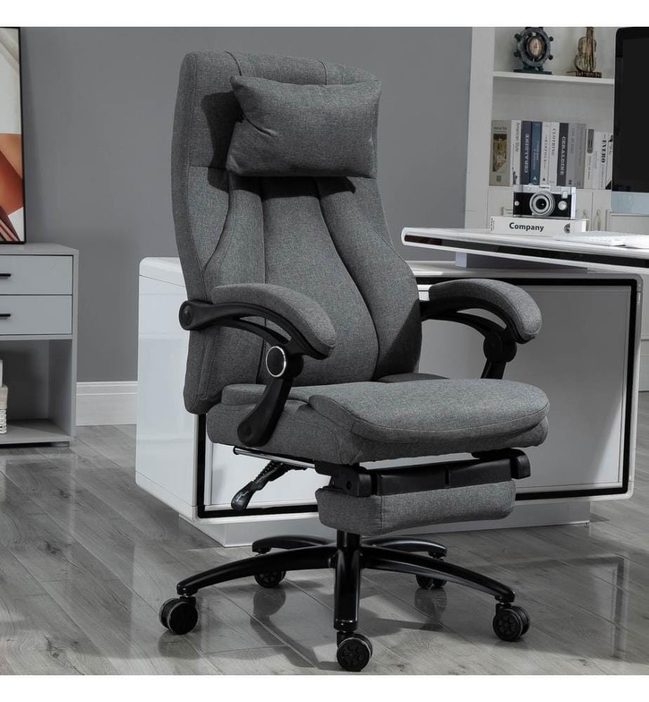 Sedia da ufficio con poggiapiedi, funzione massaggio, ergonomica