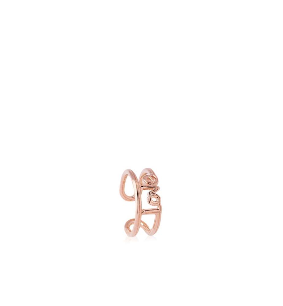 Love Script 14K Rose Gold-Plated Ring - Rose Gold